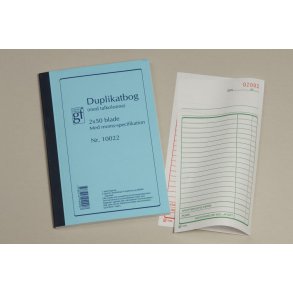 Duplikatbog 10022 2x50 blade m. moms specifikationer